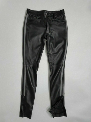 Pantalon cuir motard - en,
