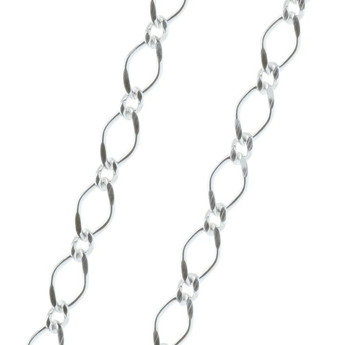 Chaîne argent maille - argent, figaro