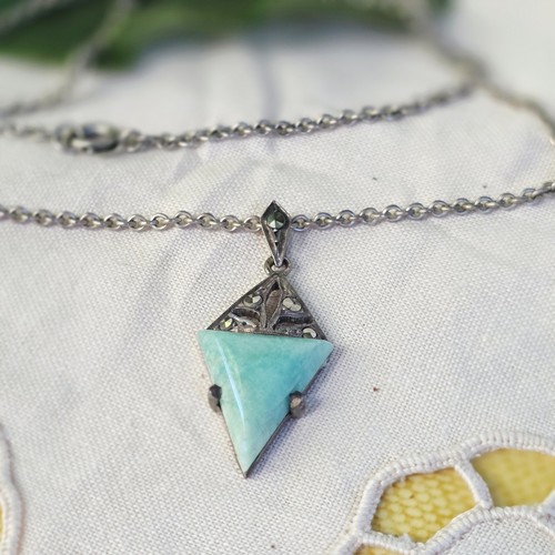 Collier art déco argent - en,