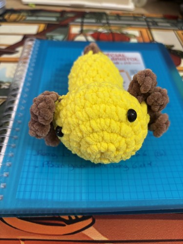 Peluche axolotl jaune - peluche,