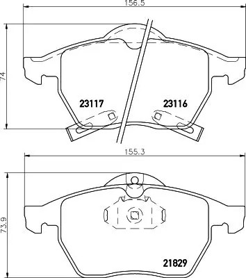 Plaquettes frein 8db 355 - 8db,