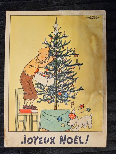 Tintin carte neige - tintin,
