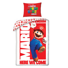 Super Mario Film Set Housse de Couette Simple Joueur Coton Réversible Lit Taille