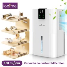 Déshumidificateur compact électrique : Appareil de déshumidification 650ml/jour