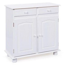 Bahut 2 Portes & 2 Tiroirs Bois "Alienor" 88cm Blanc