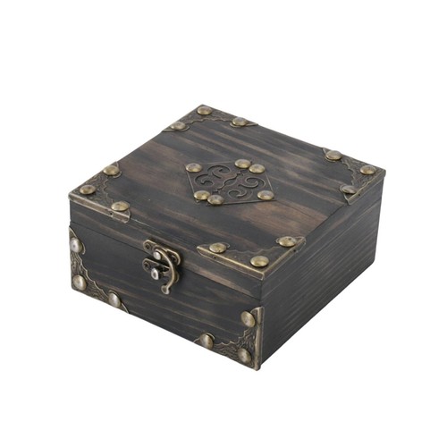Boîte bois avec loquet - loquet, aspect