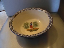 Saladier faience Saint Clément décor personnage