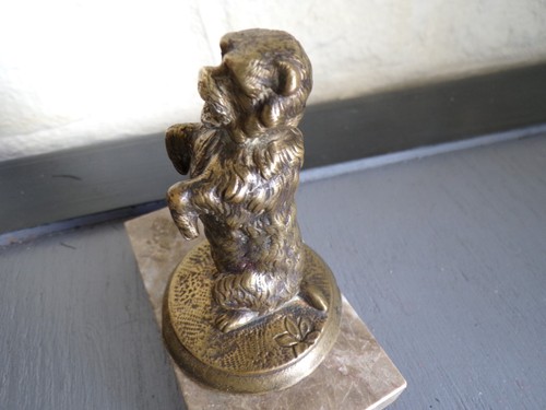 Petit bronze animalier chien - petit,