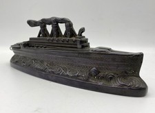 Ancienne Tirelire fonte Paquebot Ocean Liner money box bank 1930 cast iron