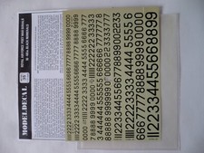 DECALCOMANIE MODELDECAL  POUR MAQUETTE AVION 1/72  CHIFFRES  RAF POST WWII WAR
