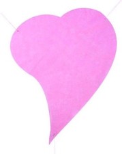 2 Tentures Forme COEUR Rose