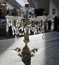 Chandelier Bronze Pampilles Cristal