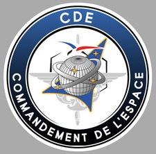 STICKER COMMANDEMENT DE L'ESPACE CDE LOGO ARMEE DE L'AIR SPACE ESPACE CD097