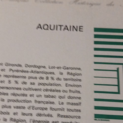 France aquitaine carte maximum - france,