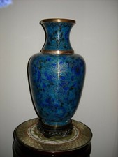 CLOISONNE VASE BRONZE EMAUX