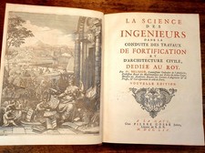 LIVRE ANCIEN 1754, BELIDOR, SCIENCE DES INGÉNIEURS, 52 PLANCHES