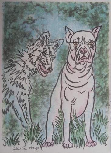 Valentine hugo chien et - le,