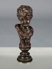 Sceau ancien en bronze buste