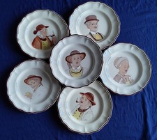 6 ASSIETTES PLATES FAÏENCE TY BREIZ