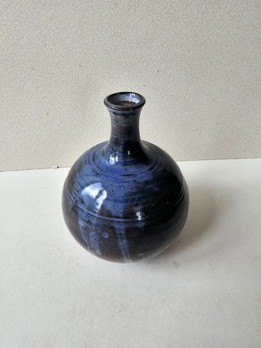 Vase boule soliflore bleu - boule, en