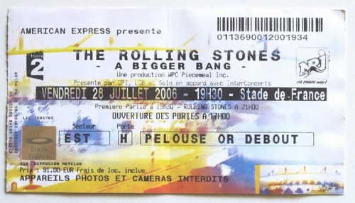 Billet concert ticket stub the - ticket,