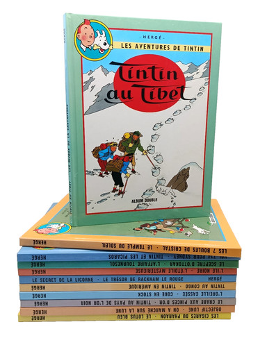 Lot titres tintin - tintin, herge