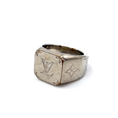 Bague chevalière monogramme