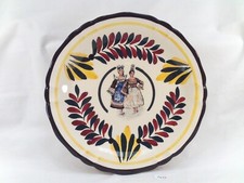 Assiette ancienne en faïence bretonne de St Jean de Bretagne, Ø 26 cm (CX55)