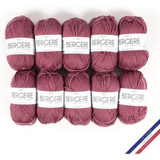 10 pelotes de laine - Amarante