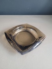 Cendrier vintage carré  en verre fumé