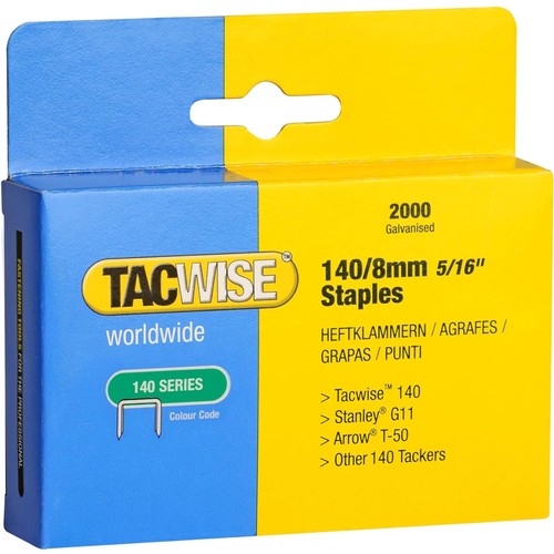 Agrafes 140 8mm galvanisées - -,