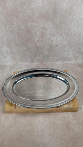 Grand plat ovale inox - plat, en