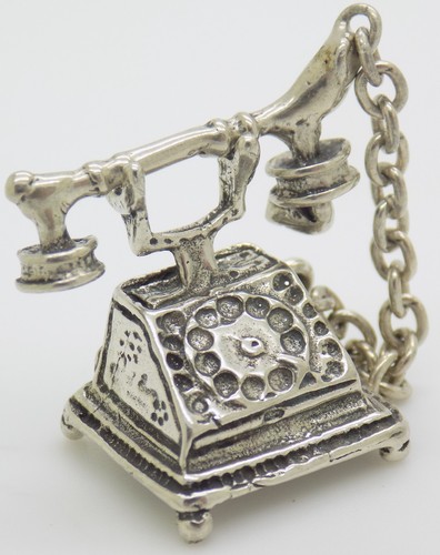 Téléphone ancien argent - téléphone,
