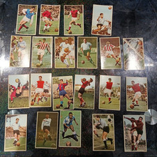 Lot de 21 cartes miroir sprint représentants des joueurs de football, années 60