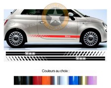 2 X BANDES RAYURES HACHURES RACING POUR FIAT 500 AUTOCOLLANT STICKER BD610-1+