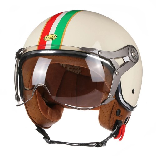 Casque moto rétro - -,
