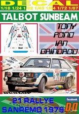 DECAL TALBOT SUNBEAM LOTUS