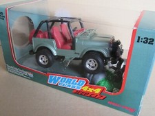 730M New-Ray 45103 Jeep CJ7 World Class 4X4 Vert Friction Motor 1:32 Neuf +Boite