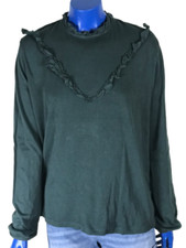 🔥Leon & Harper T-Shirt Vert Manche Longue Ballon avec fronce Grande Taille L🔥