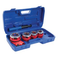 PROMO COFFRET FILIERES POUR TUBES DE PLOMBIER BSPT 1/2 ?, 3/4 ?, 1 ? et 1-1/4 ?