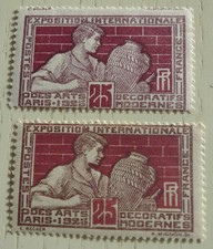 212 / b **  SUP. VARIETE  piquage tr. décalé MAURY 72,00 + déc. et couleurs diff