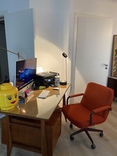 Fauteuil De Bureau Lounge Pivotant Lainage Orange Pop G Harcourt Artifort 1970