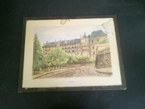 Gravure dessin chateau - dessin,