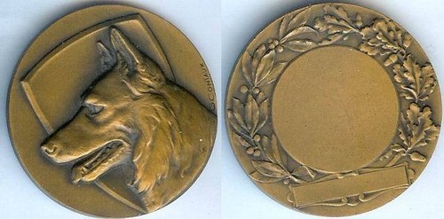 Médaille table berger - -,