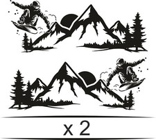 2 x montagne Autocollant