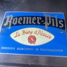 Publicité Tôle Bière Roemer Pils Alsace 