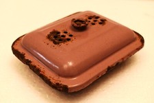 Rose Vintage Métal Émaillé Savon Plat Avec Ventilation Trous Et Plateau Rustique