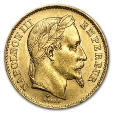 1861-1870 France Gold 20