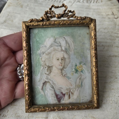 Miniature peinte ancienne - miniature,