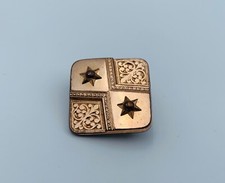 BROCHE PLAQUE OR ROSE CARREE 2